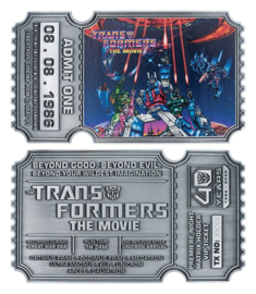 (Pre-order) Transformers Replica The Movie 40th Anniversary Movie Ticket Limited Edition 9 x 16 cm