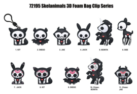 (Pre-order) Skelanimals 3D PVC Bag Clips Series 1 Blind Bag Display (24)