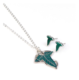 (Pre-order) Lord of the Ring Earrings and Necklace Gift Set Leaf of Lorien