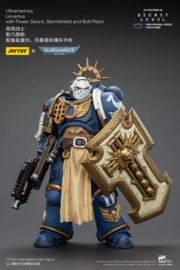 (Pre-order) Warhammer 40,000 Action Figure Ultramarines Levantus with Power Sword, Stormshield and Bolt Pistol 13 cm
