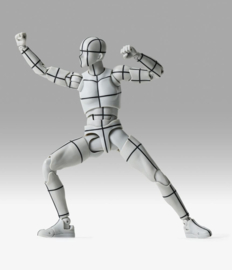 PRE-ORDER S.H.Figuarts Action Figure Body-Kun Sports Edition Wire Frame (Gray Color Ver.) 15 cm