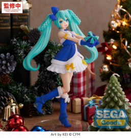 (Pre-order) Character Vocal Series 01: Hatsune Miku High Premium PVC Figure Hatsune Miku Sapphire Christmas Ver. 21 cm