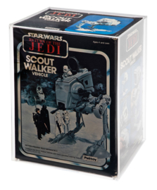 CUSTOM-ORDER Star Wars ESB & ROTJ AT-ST Boxed Vehicle Display Case