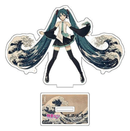 (Pre-order) Hatsune Miku x Katsushika Hokusai iXima Die-Cut Acrylic Stand The Great Wave off Kanagawa 10 cm (5)