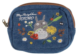 (Pre-order) My Neighbor Totoro Denim Pouch Totoro & flower wreath