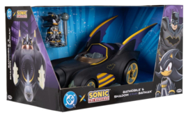 (Pre-order) DC x Sonic - The Hedgehog Action Figure with Vehicle Shadow Batman & Batmobile 6 cm 