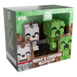 (Pre-order) Minecraft Vinyl Figures Wolf and Creeper Monitor Buddiez       