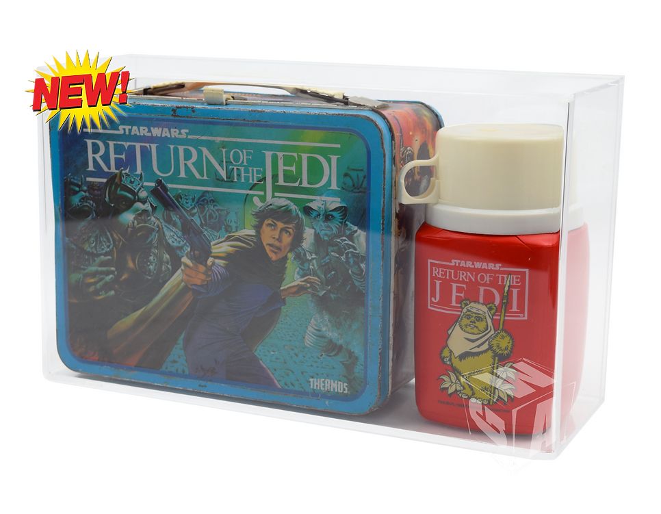 (Op aanvraag) Vintage SW ESB ROTJ Lunchbox (Metal) Thermos Acrylic Display Case