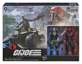 (Pre-order) G.I. Joe Classified Series Action Figure & Vehicle Set Snake Eyes & Varmint ATV vs. Stealth Viper & Cobra Stealth Flight Pod (Trubble Bubble) 15 cm
