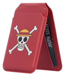 (Pre-order) One Piece Card Holder Luffy Jolly Roger (Red) 10 cm