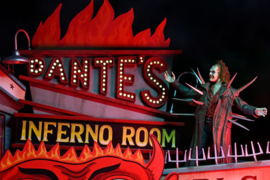 Beetlejuice (1988) Diorama Trenchcoat with Spikes Inferno Room Deluxe Set 