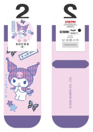 (Pre-order) Sanrio Socks Kuromi Japanese Short 36-40