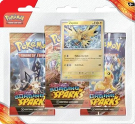 Pokémon TCG - Surging Sparks 3 Pack Blisters [Zapdos]