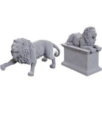 PRE-ORDER WizKids Deep Cuts Miniatures Unpainted Miniatures 2-Pack Stone Lion