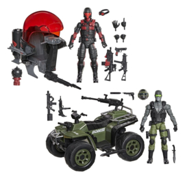 (Pre-order) G.I. Joe Classified Series Action Figure & Vehicle Set Snake Eyes & Varmint ATV vs. Stealth Viper & Cobra Stealth Flight Pod (Trubble Bubble) 15 cm