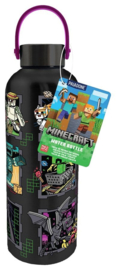 (Pre-order) Minecraft Mascots Metal Water Bottle with Carry Loop