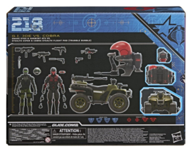 (Pre-order) G.I. Joe Classified Series Action Figure & Vehicle Set Snake Eyes & Varmint ATV vs. Stealth Viper & Cobra Stealth Flight Pod (Trubble Bubble) 15 cm