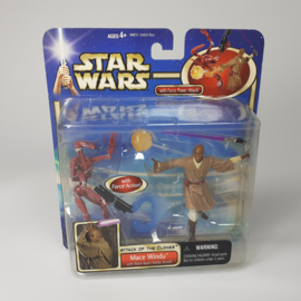 Star Wars Attack of the Clones Mace Windu with Force Power Attack