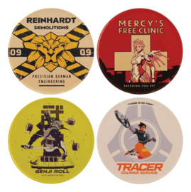 (Pre-order) Overwatch Coaster 4-Pack Printed Metal