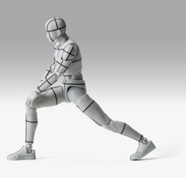 PRE-ORDER S.H.Figuarts Action Figure Body-Kun Sports Edition Wire Frame (Gray Color Ver.) 15 cm