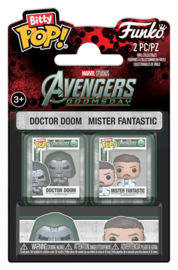 (Pre-order) Marvel Bitty POP! Mini Figures 2-Pack Doctor Doom & Mister Fantastic 2 cm