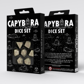 (Pre-order) Capybara Dice Set of 7 Sleepie