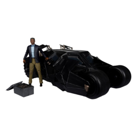 PRE-ORDER DC Multiverse Vehicle Tumbler with Lucuis Fox (The Dark Knight) (Gold Label)