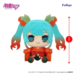 (Pre-order) Hatsune Miku Kyurumaru Big Plush Figure Flower Fairy Winter Cherry Ver. 29 cm   