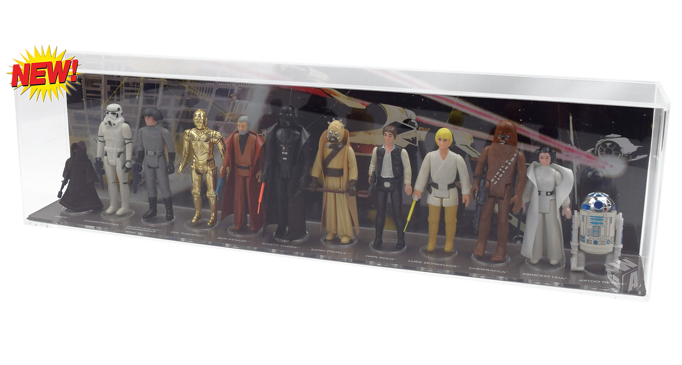 (Op aanvraag) GW Acrylic Loose Action Figure (inc Backdrop, Insert & Stands) Display Case