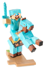 (Pre-order) Minecraft Figure Diorama Diamond Armor Steve and Horse 18 cm