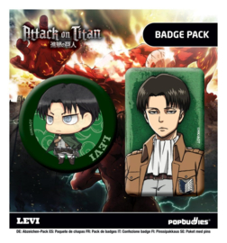 (Pre-order) Attack on Titan Badges 2-Pack Levi