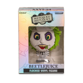 (Pre-order) Beetlejuice Beetlejuice Bhunny Flocked Vinyl Figure Beetlejuice Striped Suit 10 cm