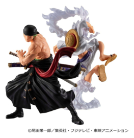 (Pre-order) One Piece Wallstar PVC Figures 2-Pack Monkey D. Luffy Gear Fifth & Roronoa Zoro (with gift) 10 cm