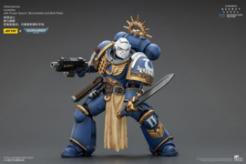(Pre-order) Warhammer 40,000 Action Figure Ultramarines Levantus with Power Sword, Stormshield and Bolt Pistol 13 cm