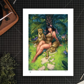 (Pre-order) Bettie Page Fine Art Print Jungle Bettie 46 x 61 cm - unframed
