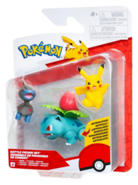 (Pre-order) PokÃ©mon Battle Figure Set Action Figures Pikachu, Deino & Ivysaur (3-Pack)