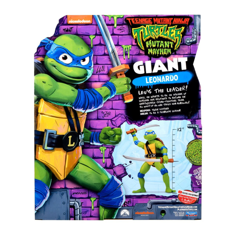 Teenage Mutant Ninja Turtles: Mutant Mayhem Movie Leonardo 12-Inch Giant  Action Figure