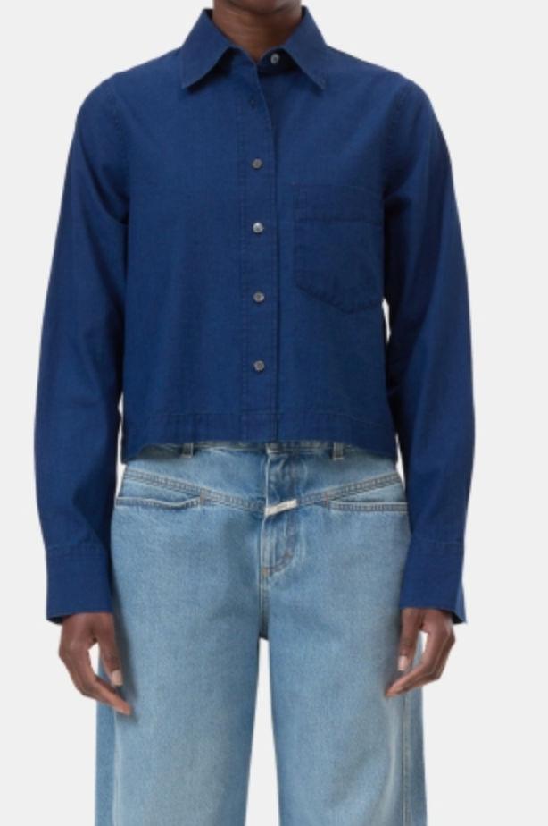 Cropped classic shirt Closed