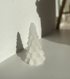 Kerstboom kaars wit 12cm