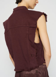 CROPPED TWILL GILET 10DAYS