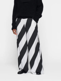 Wide leg pants satin stripes 10Days