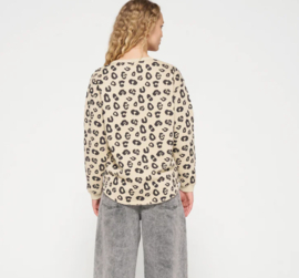 Raw edge sweater Leopard 10Days