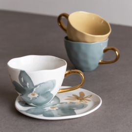 Floral Blue Good Morning Cup