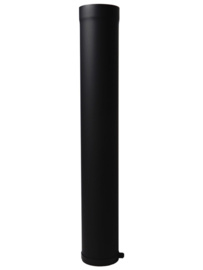 EW130 2MM Dikwandig paspijp 100cm met stelring - Zwart