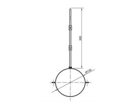 Muurbeugel Ø130mm gelast 2mm Antraciet