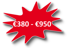 Orders tussen €380 - €950 euro