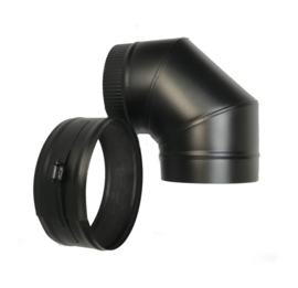 IsotubePlus Ø150/200mm bocht 90 graden -zwart