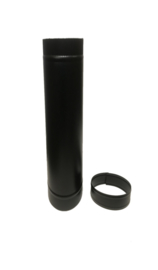 IsotubePlus Ø150/200mm pijp 100 cm -zwart