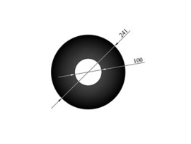 Pelletkachel pijp rozet Ø 100 mm breed