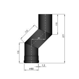 EW 80 1,2 mm s-bocht 80 mm